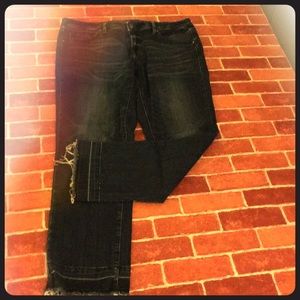 hippie fringe detail jeans